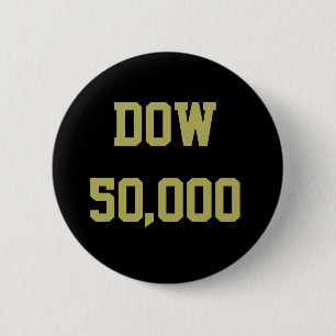 Dow 50,000 Stock Market Celebration 6 Cm Round Badge