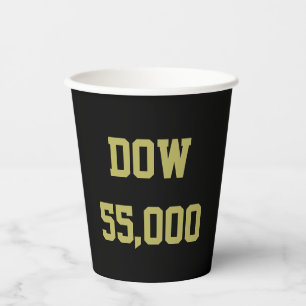 Dow 55,000 Stock Market Celebration Paper Cups