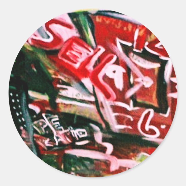 DOW JONES CLASSIC ROUND STICKER (Front)