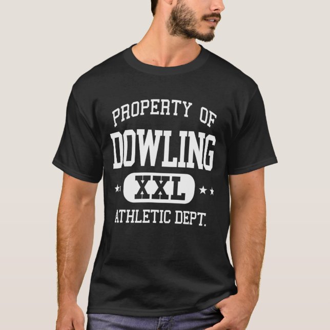 Dowling Retro Athletic Property Dept  1 T-Shirt (Front)
