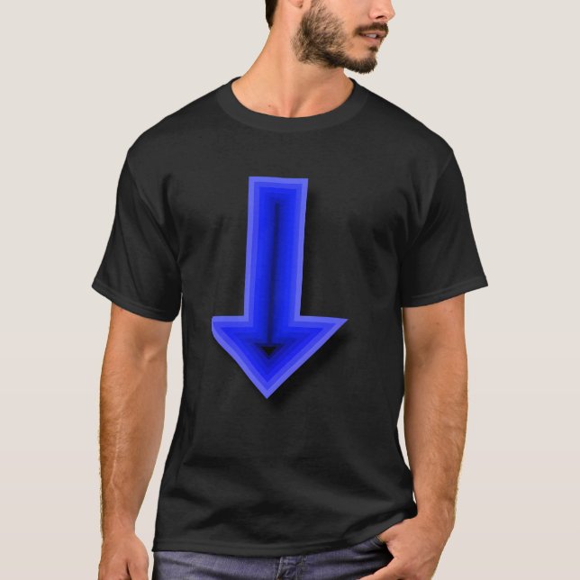 Down Arrow Pointing Down T-Shirt (Front)