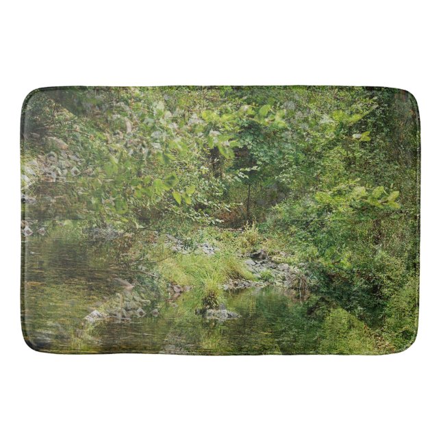 Down at the creek..... bath mat (Front)