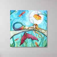 Down by the Pond Mermaid Art by Molly Harrison