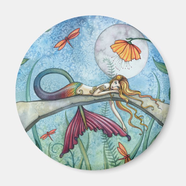 Down by the Pond Mermaid Art Magnet (Front)