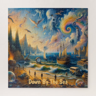 Down by the Sea: A Surreal Coastal Dreamscape Jigsaw Puzzle