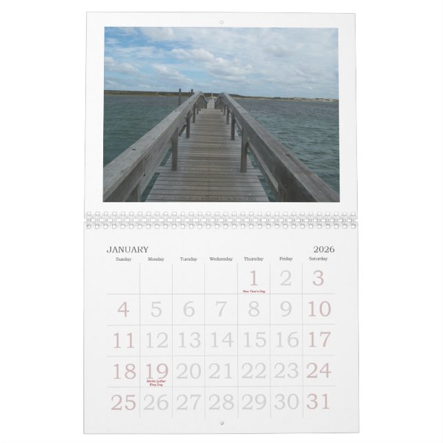 Down by the Sea, Cape Cape Cod Calendar (Jan 2026)