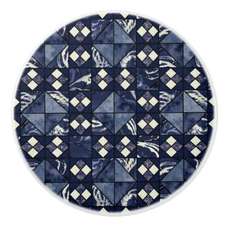 Down by the Sea (in blue) Ceramic Knob