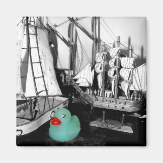 "Down by the Seaside" Rubber Duck Magnet