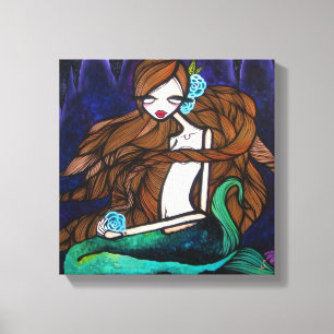 "Down By The Water" Wrapped Canvas, 12"x12" Canvas Print