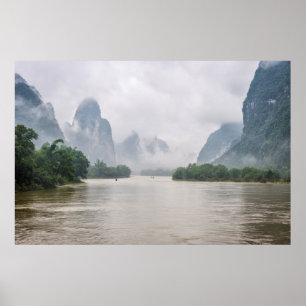 Down by the Yangshuo river Poster