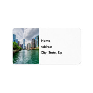 Down Chicago River Address Label