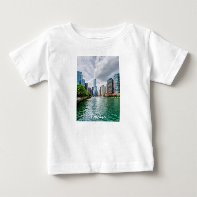 Down Chicago River Baby T-Shirt (Front)