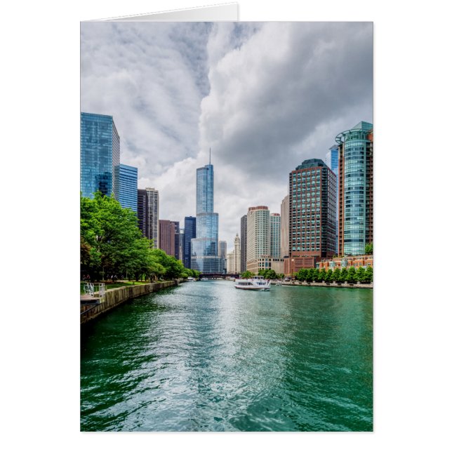 Down Chicago River Greeting Card (Front)