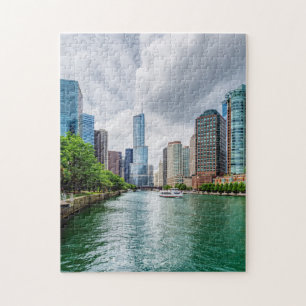 Down Chicago River Jigsaw Puzzle