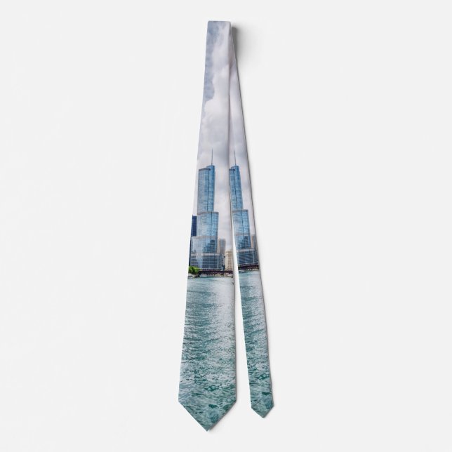 Down Chicago River Neck Tie (Front)