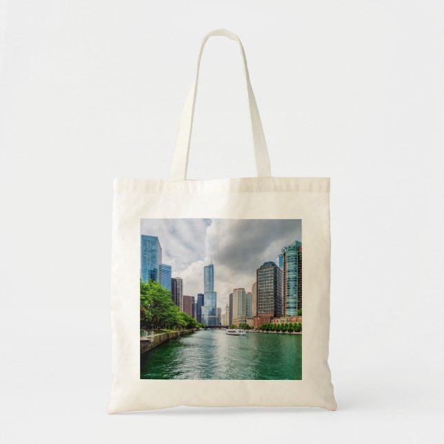 Down Chicago River Tote Bag (Front)