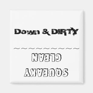 "Down & DIRTY vs. Squeaky CLEAN",dishwasher magnet