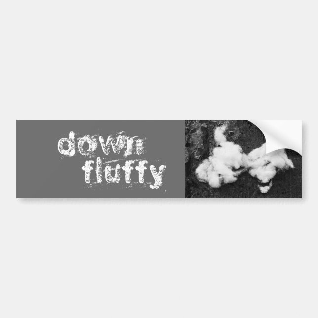 down fluffy bumper sticker (Front)