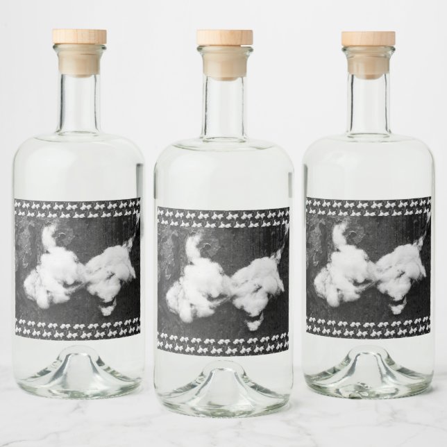 down fluffy liquor bottle label (Bottles)