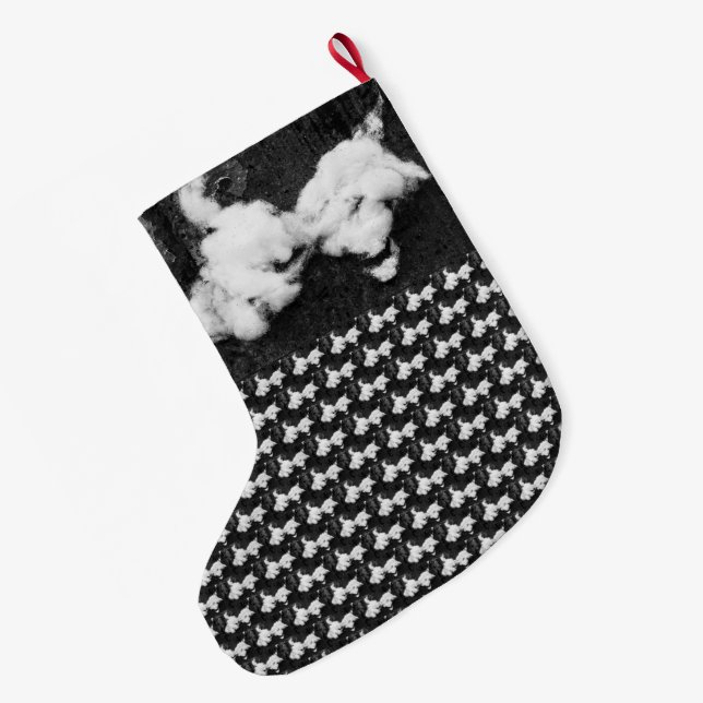 down fluffy small christmas stocking (Back (Hanging))