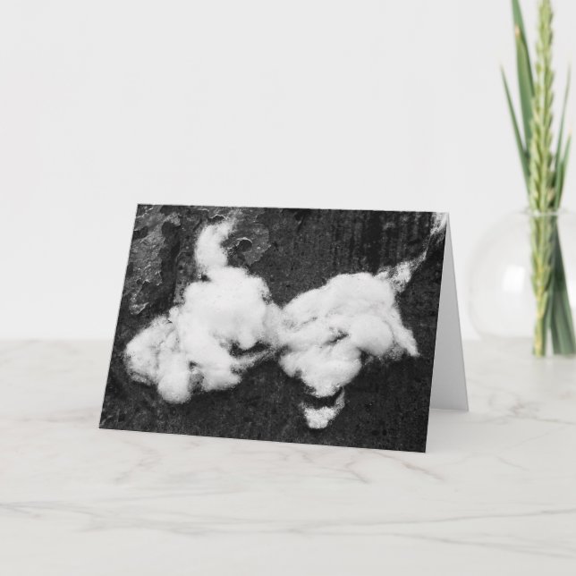 down fluffy thank you card (Front)