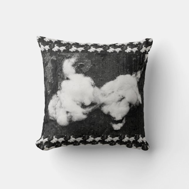 down fluffy throw pillow (Front)