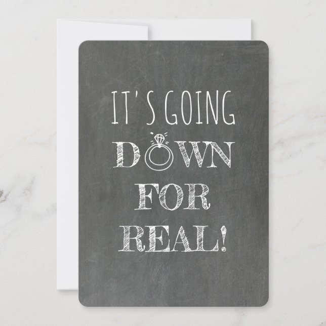 Down For Real - Funny Bridesmaid Proposal Invitation (Front)