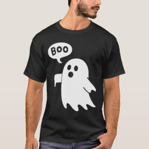 Down Ghost Screaming Boo Disapproval Ghost Hallowe T-Shirt