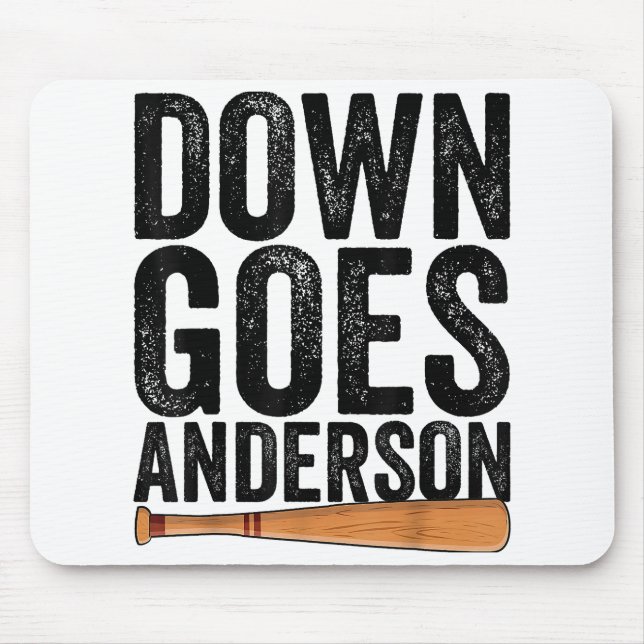 DOWN GOES ANDERSON FUNNY BASEBALL gift ANDERSON  Mouse Mat (Front)