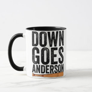 DOWN GOES ANDERSON FUNNY BASEBALL gift ANDERSON  Mug
