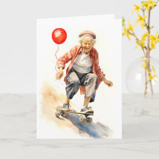 Down Hill, Not Over The Hill Grandma Birthday Card