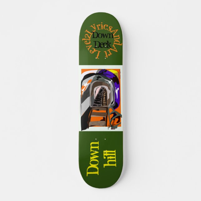 Down hill Train printed Skateboard deck (Front)