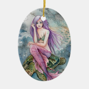 Down In Atlantis - Mermaid Onement Ceramic Tree Decoration