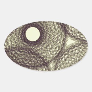 down into darkness oval sticker