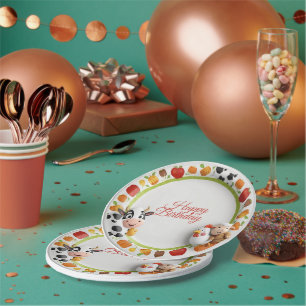 Down on the Farm Birthday Party Paper Plate – Cute