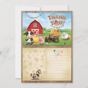 Down on the Farm – Birthday Thank You Card