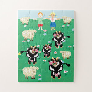 Down on the farm childrens jigsaw puzzle