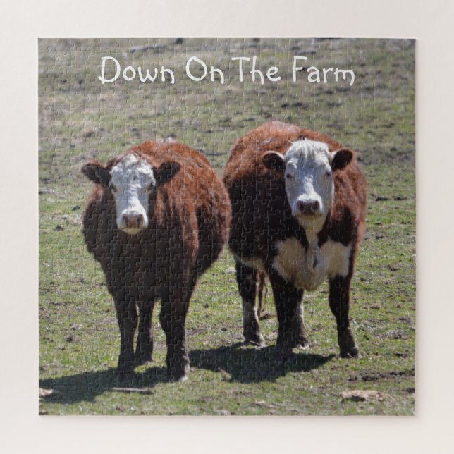 Down On The Farm Cow Jigsaw Puzzle (Vertical)