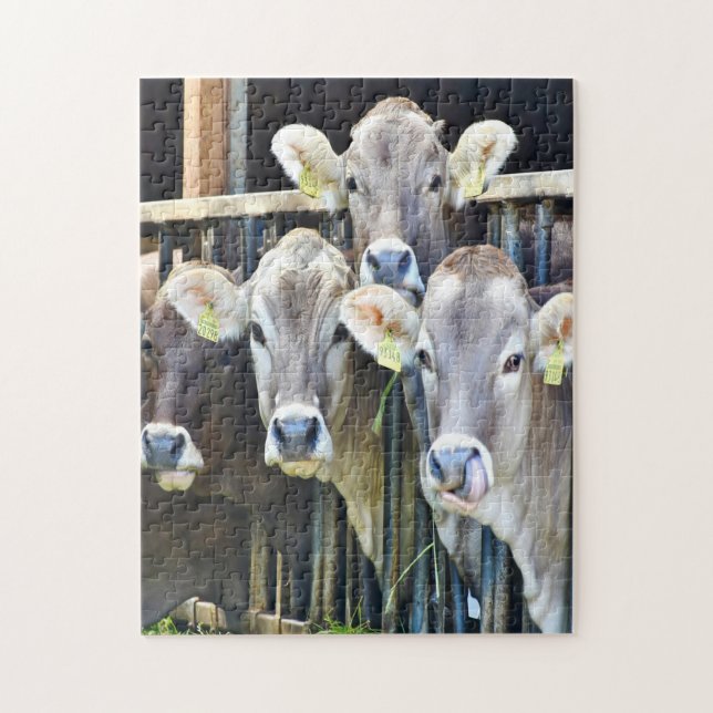 Down On The Farm Cows Jigsaw Puzzle (Vertical)
