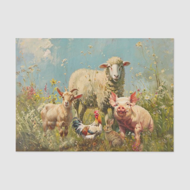 Down on the Farm  Tissue Paper (Front)