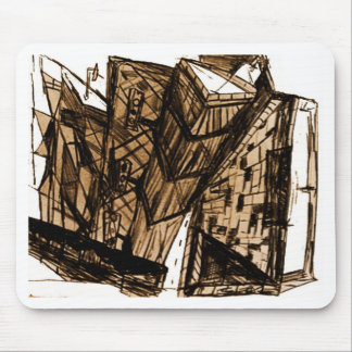 down perspective white mouse mat