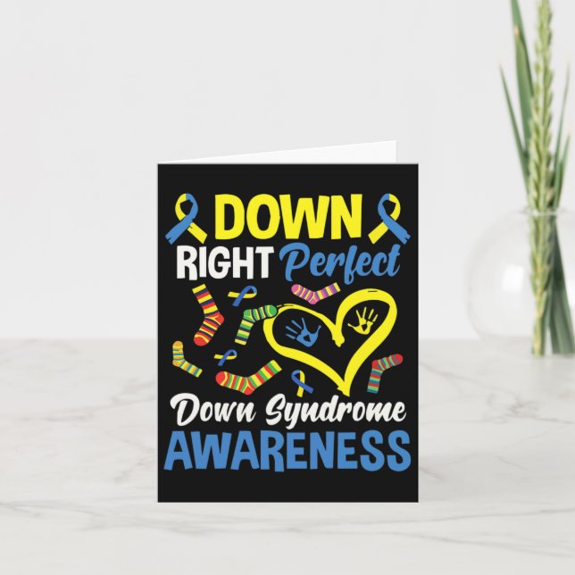 Down Right Perfect Down Syndrome Awareness 1  Card (Front)