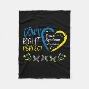 Down Right Perfect Down Syndrome Awareness Boys Gi Fleece Blanket