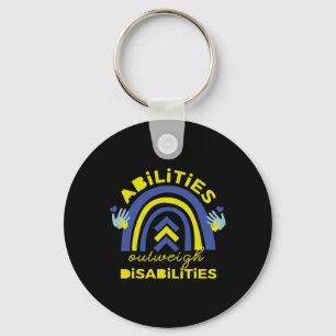 Down Syndrome Abilities Outweigh Disabilities Gif Key Ring