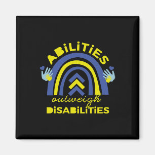 Down Syndrome Abilities Outweigh Disabilities Gif Magnet