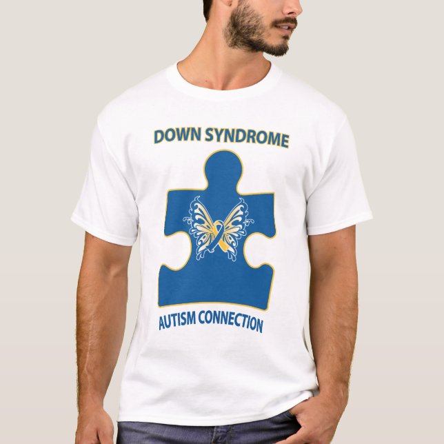 Down Syndrome Autism Connection T-Shirt (Front)