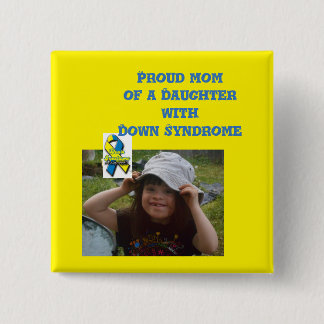 down syndrome awareness 15 cm square badge
