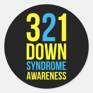 Down Syndrome Awareness 321 Classic Round Sticker