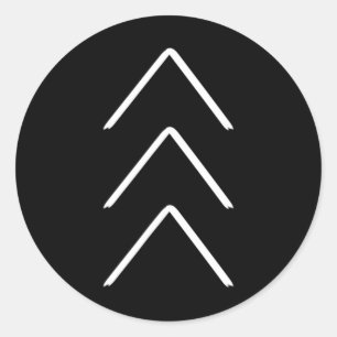 Down Syndrome Awareness 3 Arrow Support  Classic Round Sticker