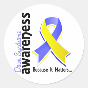 Down Syndrome Awareness 5 Classic Round Sticker